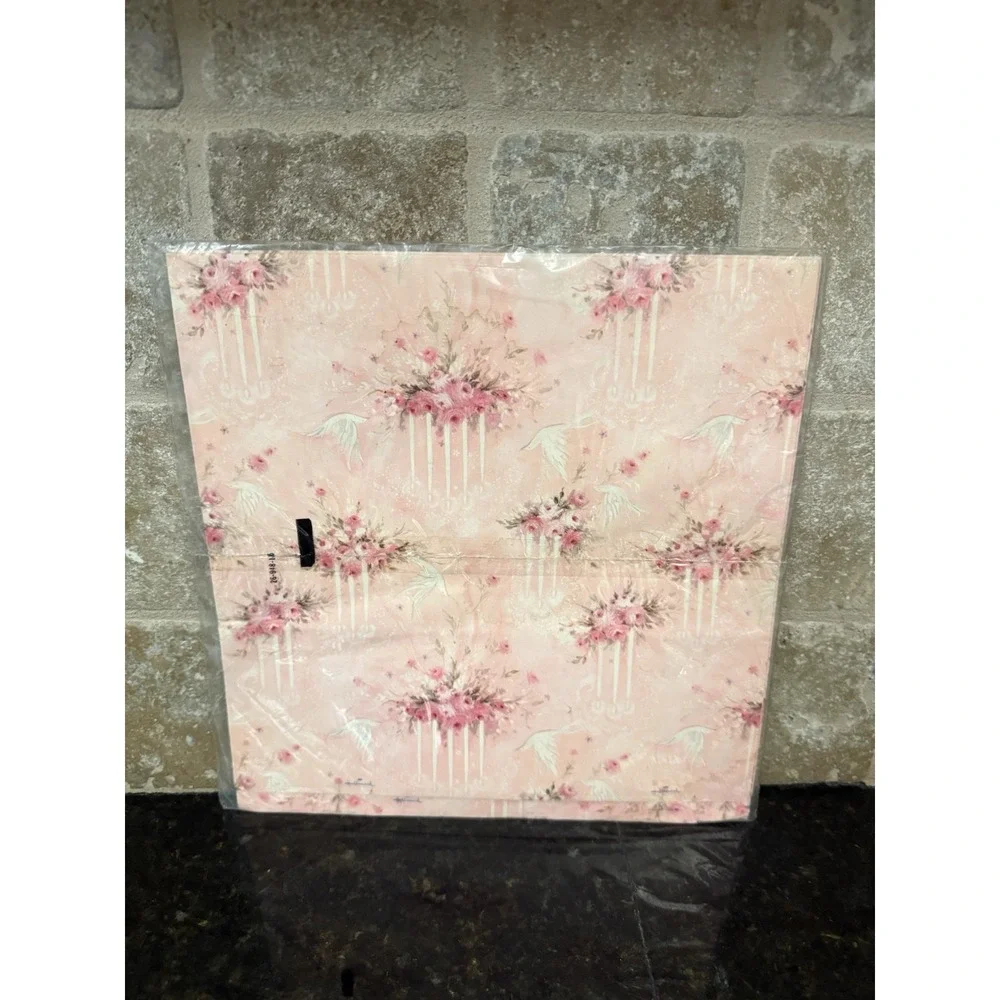 Vintage Hallmark Pink Wedding Gift Wrap 2 Sheets‎ Sealed NOS 20 X 28